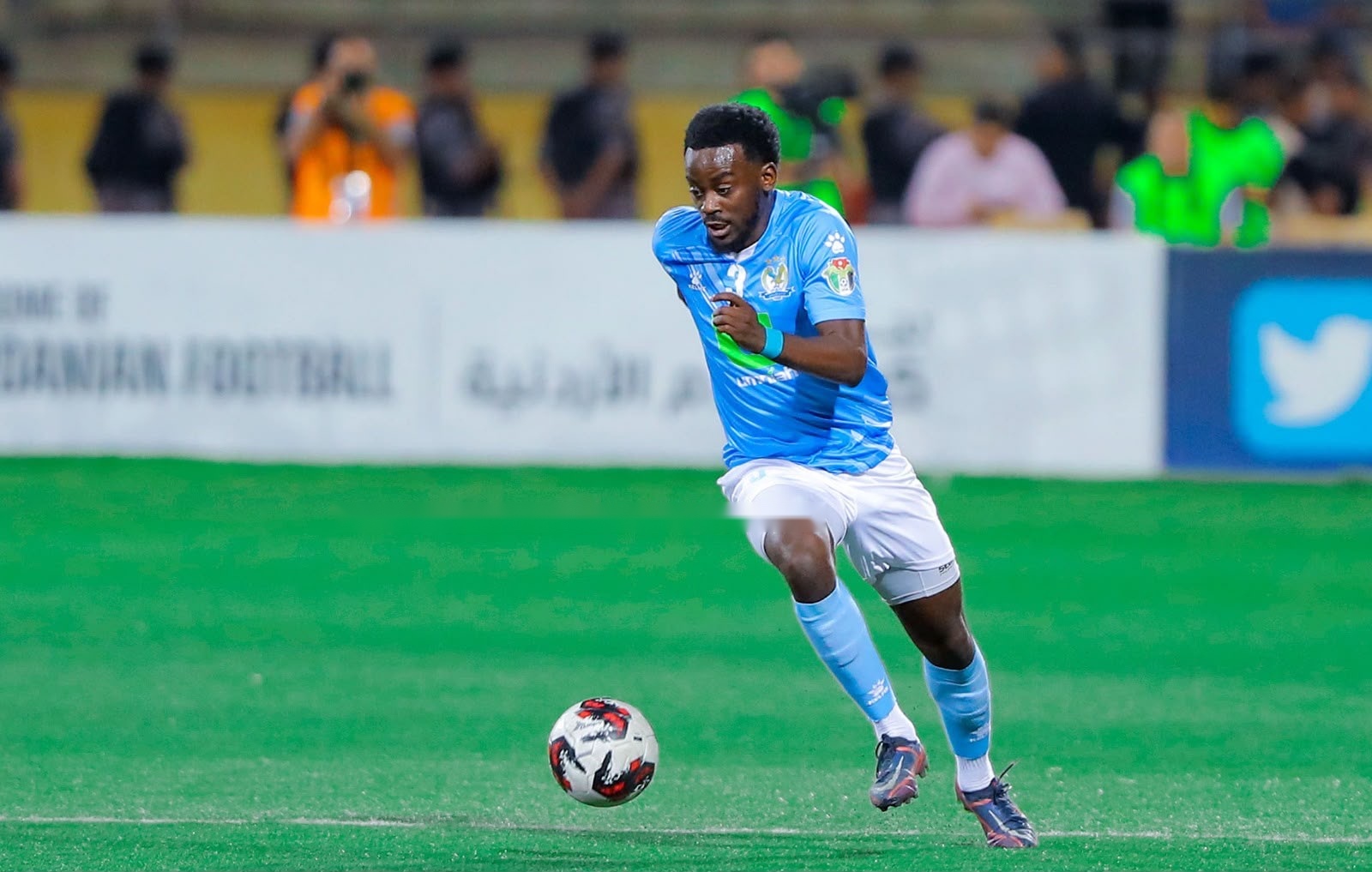Football player in action