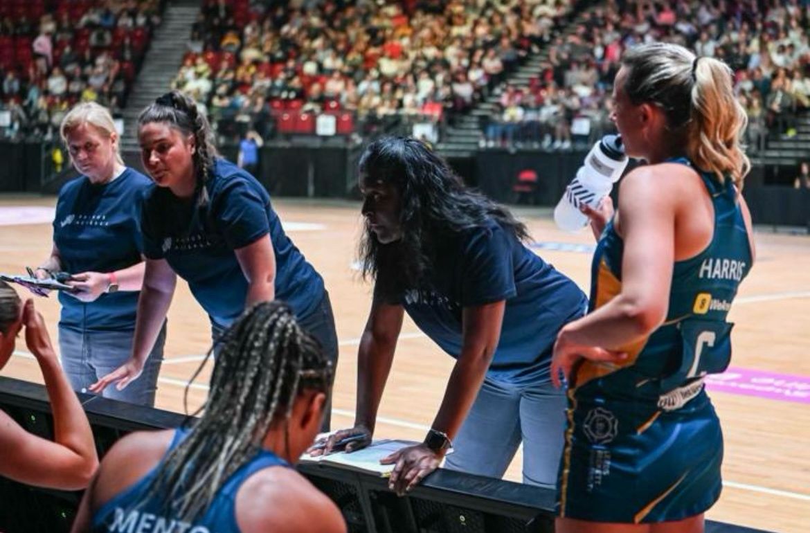 Netball coach sideline