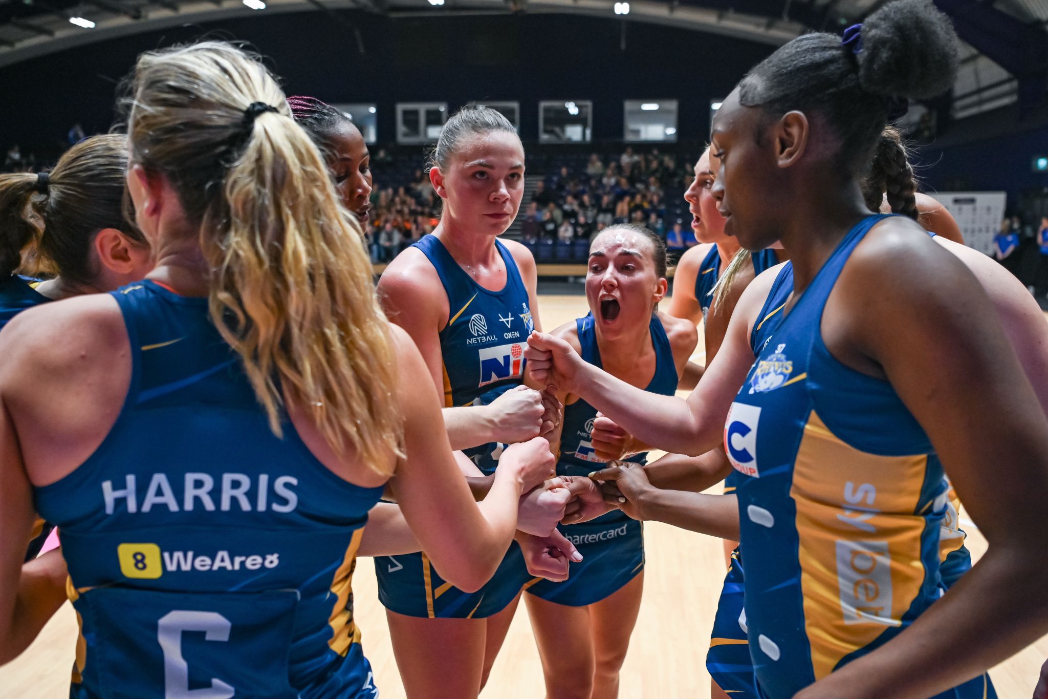 Netball team fist bump